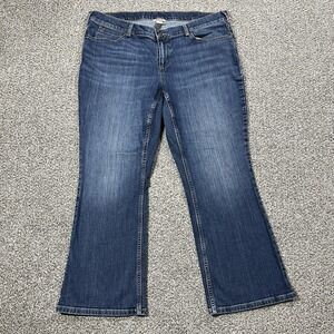 Duluth Trading Jeans Womens 18W Blue Bootcut Medium Wash Stretch Daily Denim